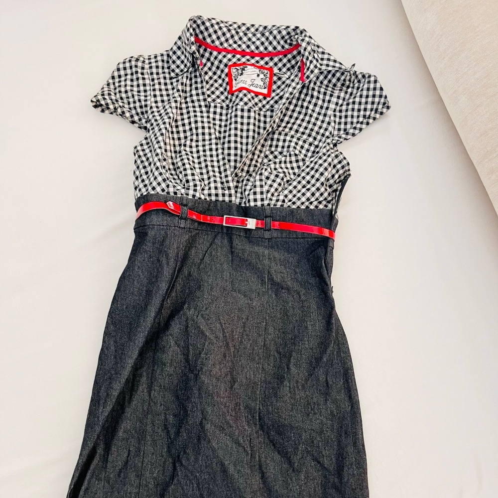 Guess dress checkered dress